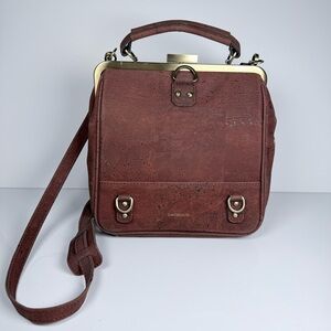 Laflore Paris Cognac Bebebark Convertible Purse Cork Bag Mini Backpack
